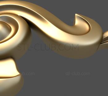 3D модель накладка на мебель, 3d stl модель, файл для чпу станка (STL)